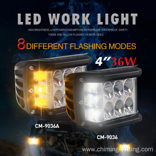 1 Pair 3.8" 36W Square Headlight Led Work Light Others Car Light Accessories Led Work Light For Tractor Atv Utv Off Road Truck